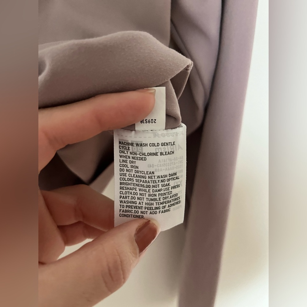 Uniqlo Ultra Stretch AIRism Cropped T-Shirt Long Sleeve pink - Picture 8 of 9